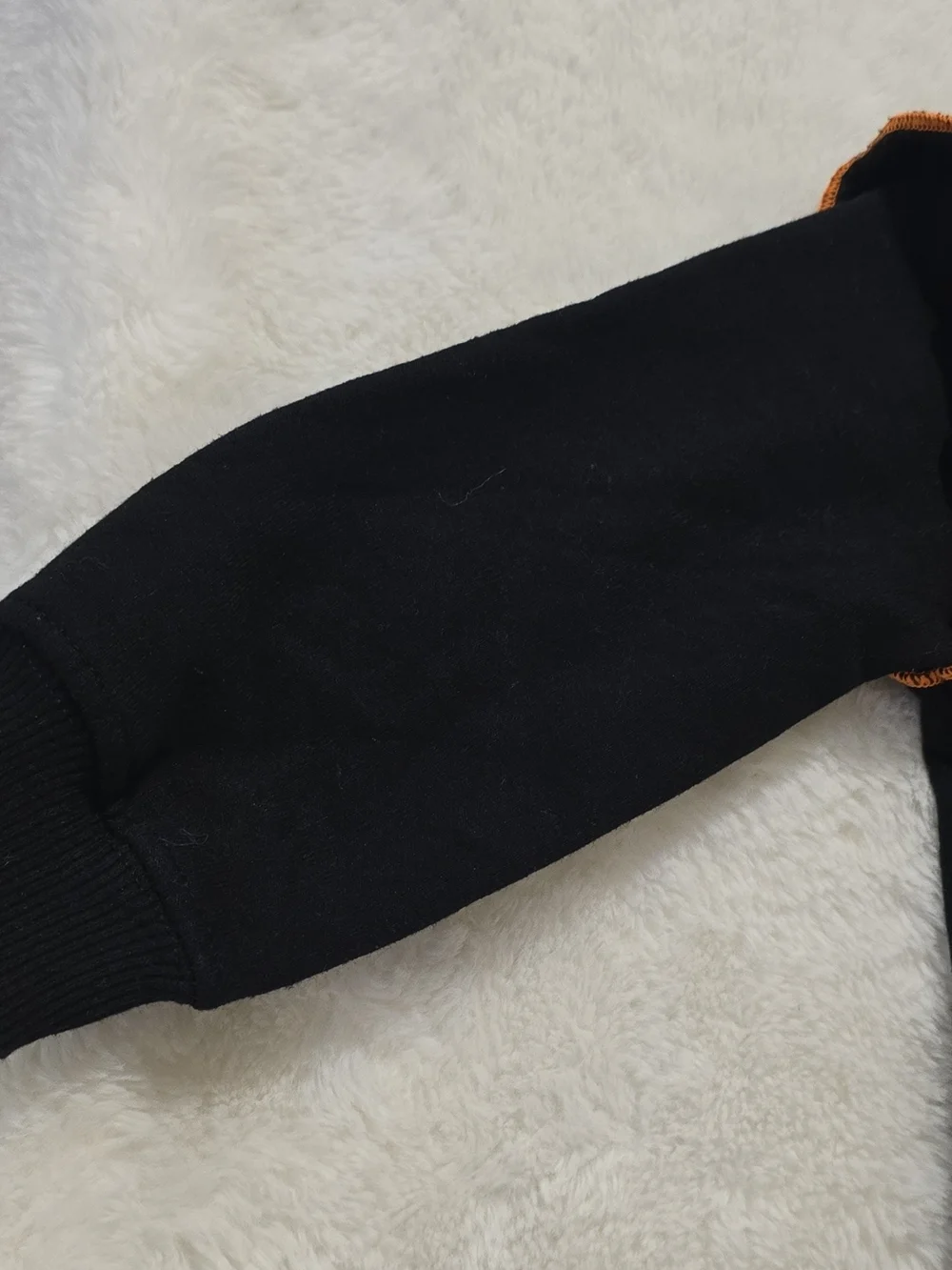 Disney Black Minnie Mummy Halloween Sweatshirt with Orange Trim